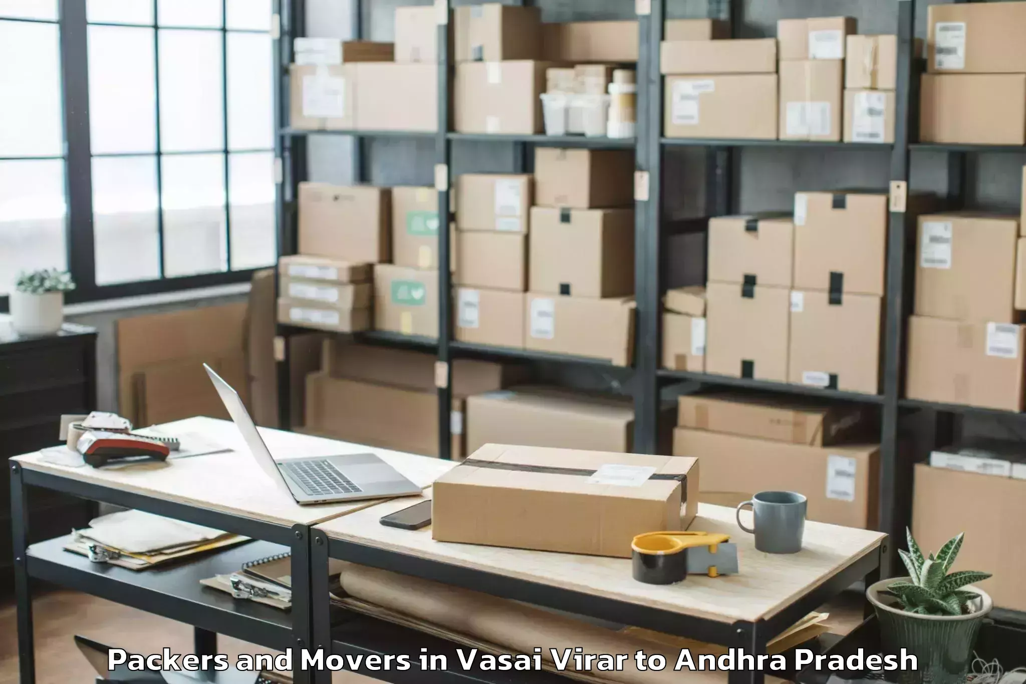 Affordable Vasai Virar to Simhadripuram Packers And Movers